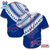 Buffalo Bills Polynesian Pattern Summer Collection Baseball Jersey