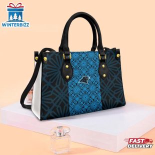 Carolina Panthers Flower Character NFL Leather Handbag