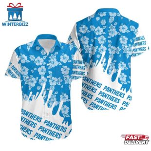 Carolina Panthers Flower NFL Hawaiian Shirt