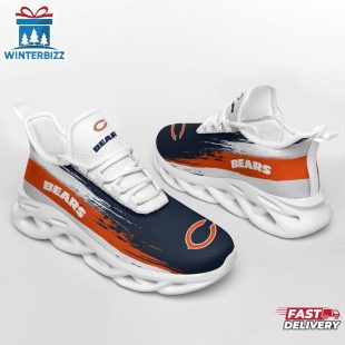 Chicago Bears Color Streak Pattern NFL Max Soul Shoes
