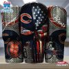 Chicago Bears NFL Skull Iron Pattern Tumbler