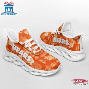 Chicago Bears Tropical Flowers NFL Max Soul Shoes For Fans
