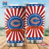 Chicago Bears USA Flag Pattern Independence Day Tumbler