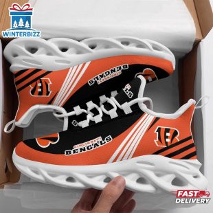 Cincinnati Bengals Basic NFL Logo Max Soul Shoes For Fans