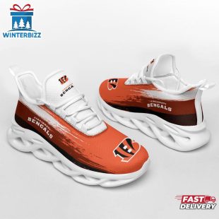 Cincinnati Bengals Color Streak Pattern NFL Max Soul Shoes