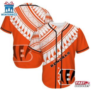 Cincinnati Bengals Polynesian Pattern Summer Collection Baseball Jersey