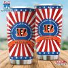 Cincinnati Bengals USA Flag Pattern Independence Day Tumbler
