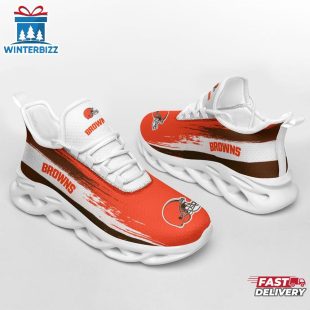 Cleveland Browns Color Streak Pattern NFL Max Soul Shoes