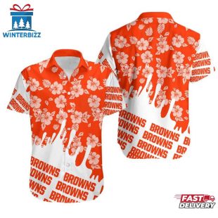 Cleveland Browns Flower NFL Hawaiian Shirt