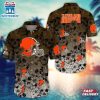 Cleveland Browns Skull Pattern NFL Hawaiian Shirt
