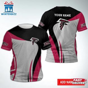 Custom Name Atlanta Falcons Sport NFL All Over Print T-Shirt