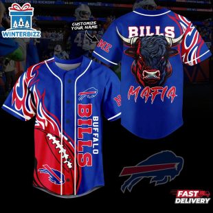 Custom Name Buffalo Bills Baseball Jersey Shirt Gift For Fans