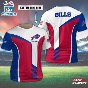 Custom Name Buffalo Bills Sport NFL All Over Print T-Shirt