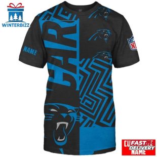Custom Name Carolina Panthers NFL All Over Print T-Shirt