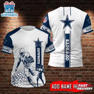 Custom Name Dallas Cowboys NFL All Over Print T-Shirt