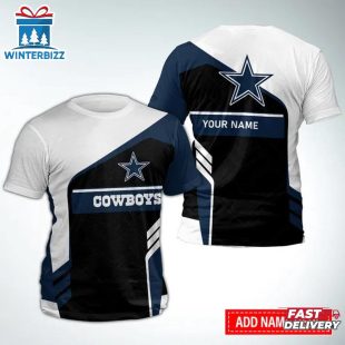 Custom Name Dallas Cowboys Sport NFL All Over Print T-Shirt