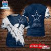 Custom Name Dallas Cowboys Team Sport NFL All Over Print T-Shirt