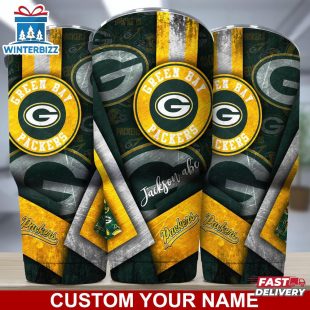 Custom Name Green Bay Packers NFL Football Sport Tumbler Gift For Fans