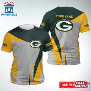 Custom Name Green Bay Packers Sport NFL All Over Print T-Shirt