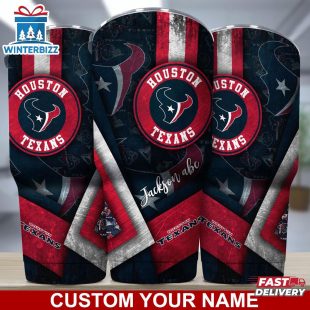 Custom Name Houston Texans NFL Football Sport Tumbler Gift For Fans