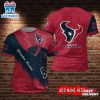 Custom Name Houston Texans Team NFL All Over Print T-Shirt