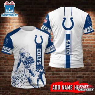 Custom Name Indianapolis Colts NFL All Over Print T-Shirt