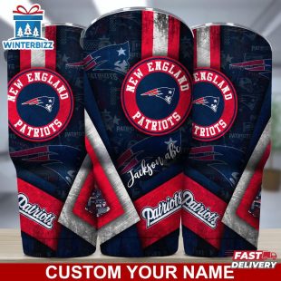 Custom Name New England Patriots NFL Football Sport Tumbler Gift For Fans