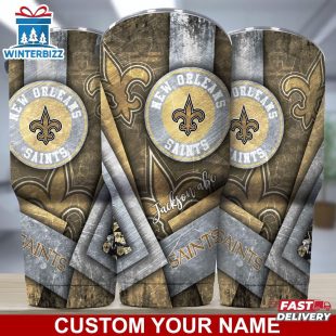 Custom Name New Orleans Saints NFL Football Sport Tumbler Gift For Fans