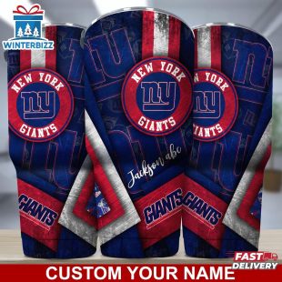 Custom Name New York Giants NFL Football Sport Tumbler Gift For Fans