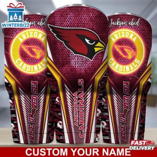 Custom Name NFL Arizona Cardinals Sport Team Football Tumbler For Fans