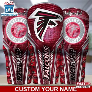 Custom Name NFL Atlanta Falcons Sport Team Football Tumbler For Fans