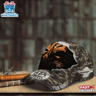 Custom Name NFL Bengals Punisher Skull Baseball Cap