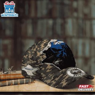 Custom Name NFL Broncos Punisher Skull Baseball Cap
