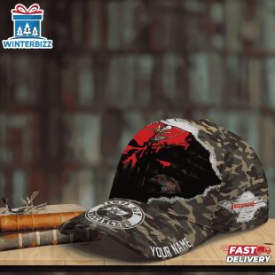 Custom Name NFL Buccaneers Punisher Skull Baseball Cap
