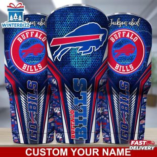Custom Name NFL Buffalo Bills Sport Team Football Tumbler For Fans