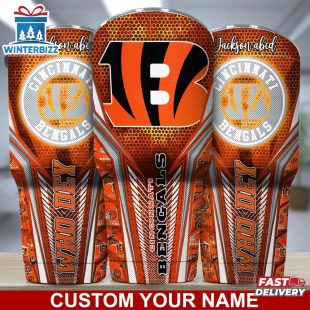 Custom Name NFL Cincinnati Bengals Sport Team Football Tumbler For Fans