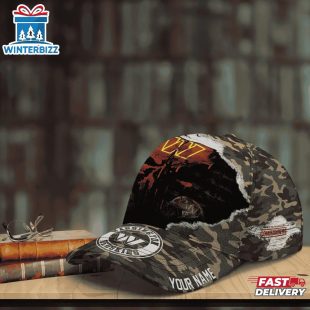 Custom Name NFL Commanders Punisher Skull Baseball Cap