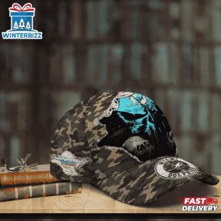 Custom Name NFL Dolphins Punisher Skull Baseball Cap