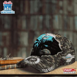 Custom Name NFL Dolphins Punisher Skull Baseball Cap