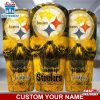 Custom Name NFL Pittsburgh Steelers NFL Skull Tumbler For Sports Fan