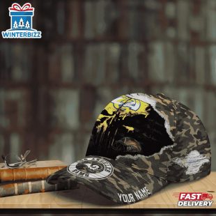 Custom Name NFL Rams Punisher Skull Baseball Cap