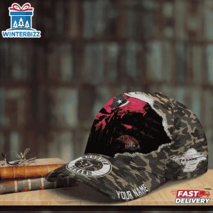 Custom Name NFL Texans Punisher Skull Baseball Cap
