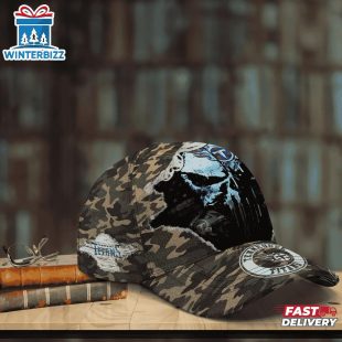 Custom Name NFL Titans Punisher Skull Baseball Cap