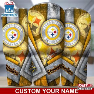 Custom Name Pittsburgh Steelers NFL Football Sport Tumbler Gift For Fans