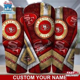 Custom Name San Francisco 49ers NFL Football Sport Tumbler Gift For Fans