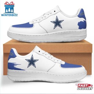 Dallas Cowboys NFL Football Sport White Air Force 1 Shoes