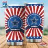 Dallas Cowboys USA Flag Pattern Independence Day Tumbler