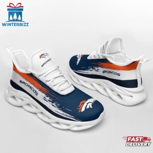 Denver Broncos Color Streak Pattern NFL Max Soul Shoes