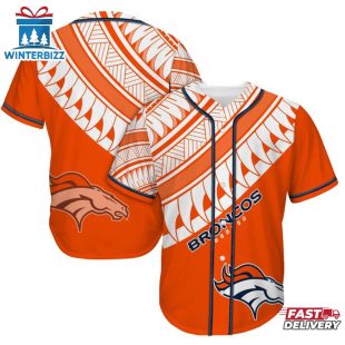 Denver Broncos Polynesian Pattern Summer Collection Baseball Jersey