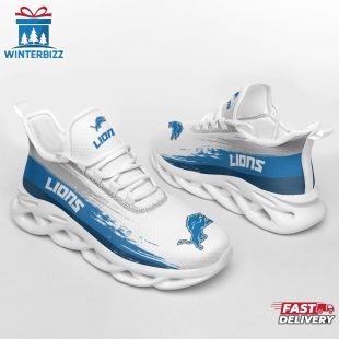 Detroit Lions Color Streak Pattern NFL Max Soul Shoes